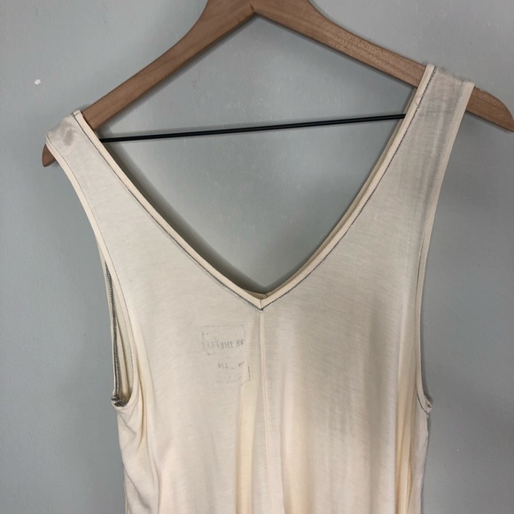 Free People Cream / Grey Dip Dye Tunic Tank Top - Picture 7 of 8